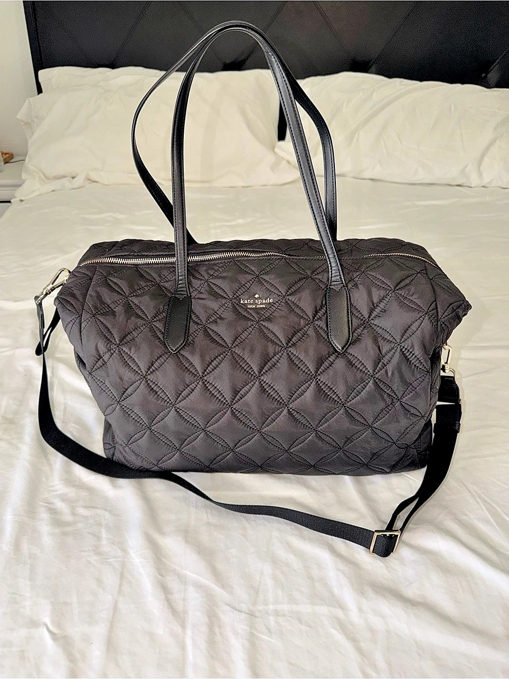 kate spade Chelsea Nylon Large Weekender Travel Bag in Black